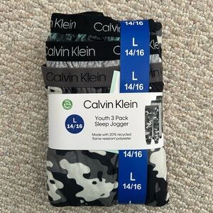 New Calvin Klein Youth Sleep Jogger Set 3pk Size L 14/16